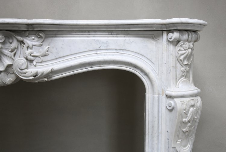 antique carrara marble fireplace