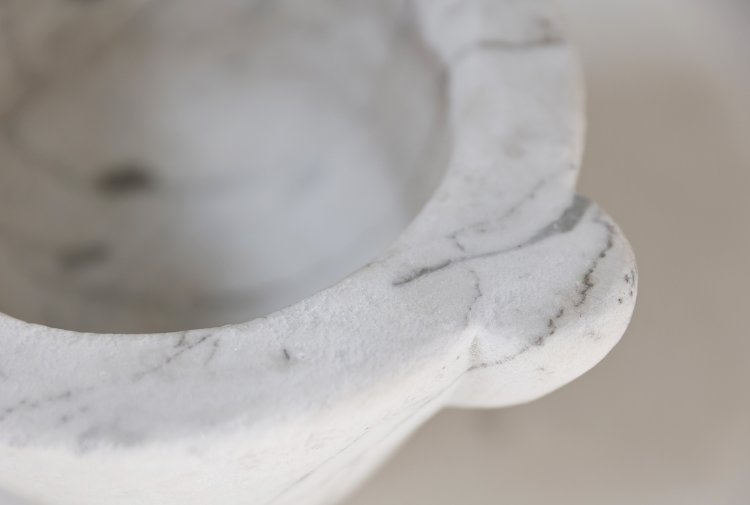 carrara marble mortar