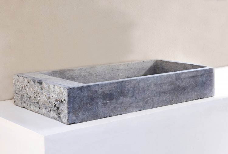 reclaimed belgian bluestone wash basin