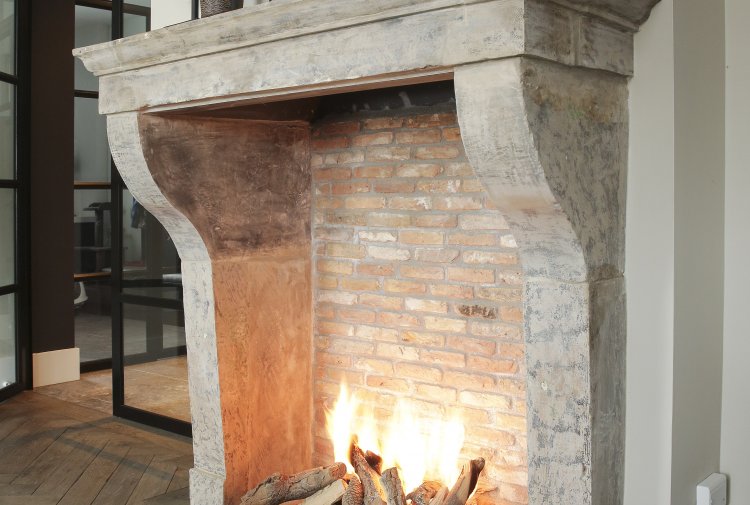 antique fireplace of the 19th century