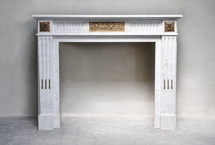 19th century style fireplace