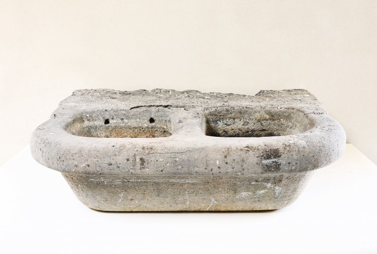 antique sink of belgian bluestone