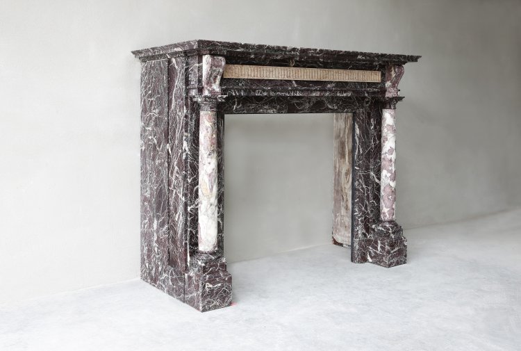 old french mantle of Levanto marble