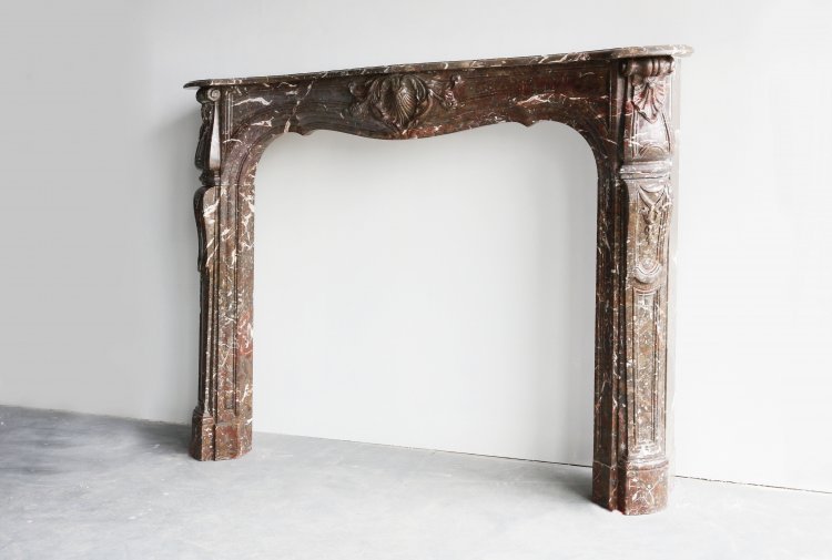 Unique marble fireplace