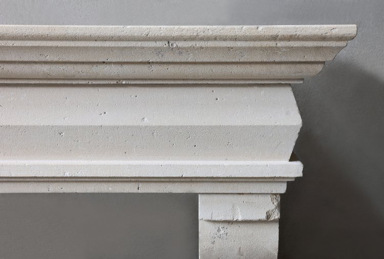 fireplace of french limestone