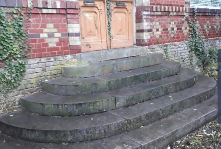 antique stairs from a castle