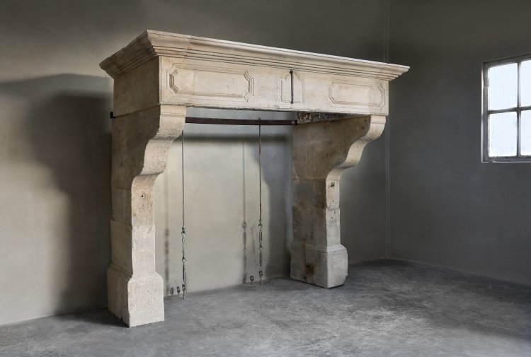 old mantle of french limestone