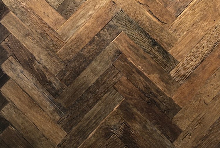 old oak herringbone floor