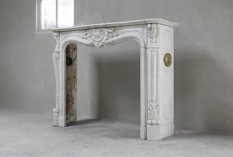 Carrara marble fireplace