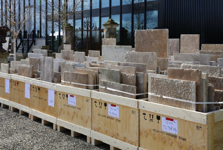 antique burgundy slabs