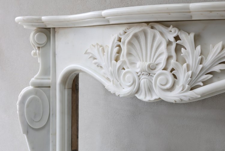 carrara marble fireplace