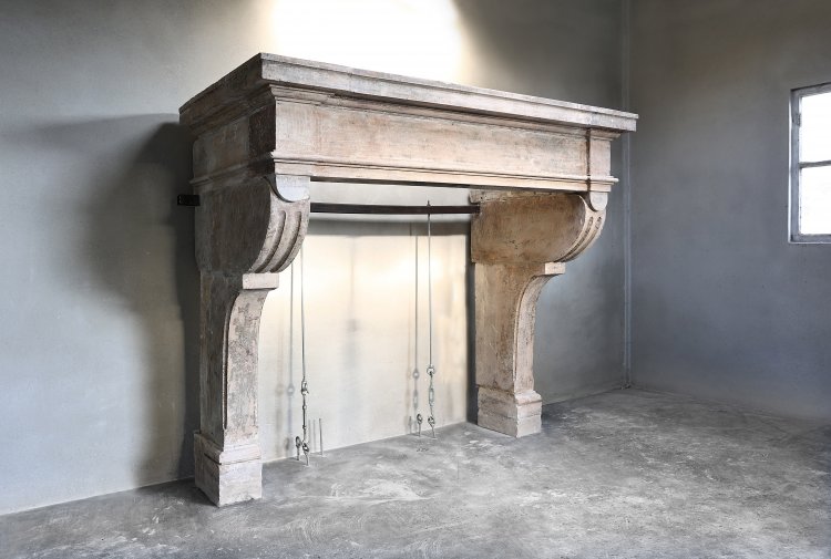 old mantle of french limestone