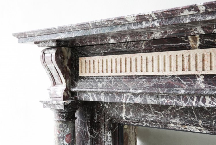 Louis XVI mantel with pillars