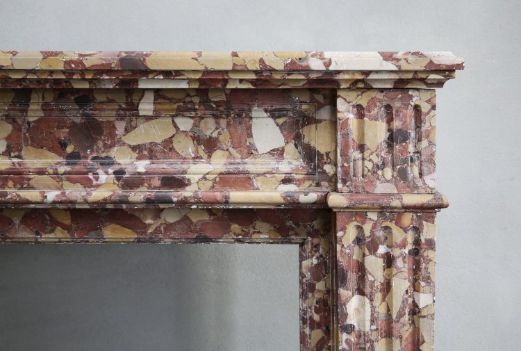 Breche d'Alep marble mantle surround