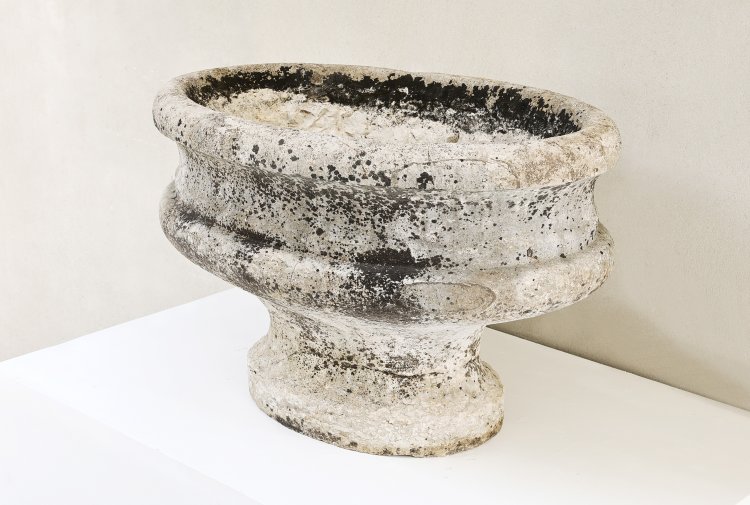old vase of french limestone