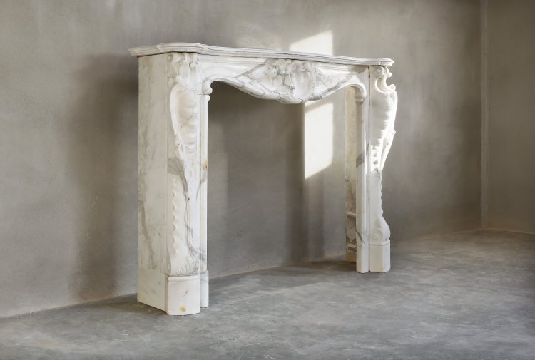 statuario marble fireplace