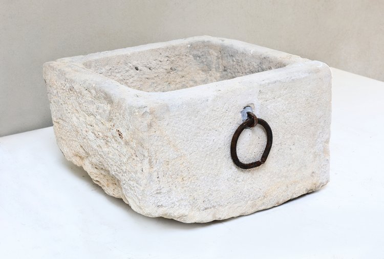 old french limestone wash basin