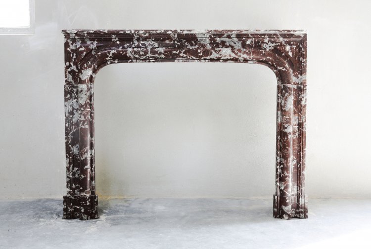 Unique antique marble fireplace