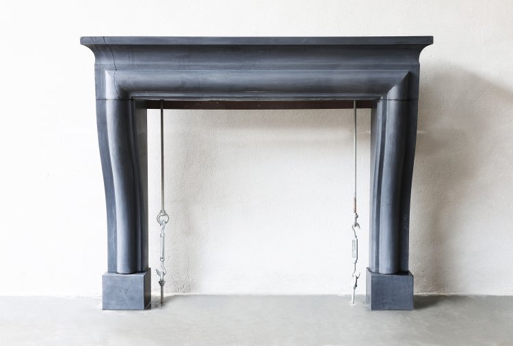 new black marble fireplace