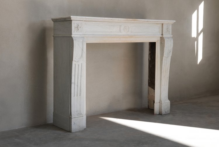 old french mantle of carrara marble